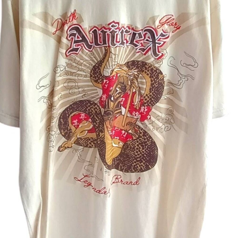 Avirex Tee shirt , death glory skeleton & snake HTF , vintage - Picture 5 of 6